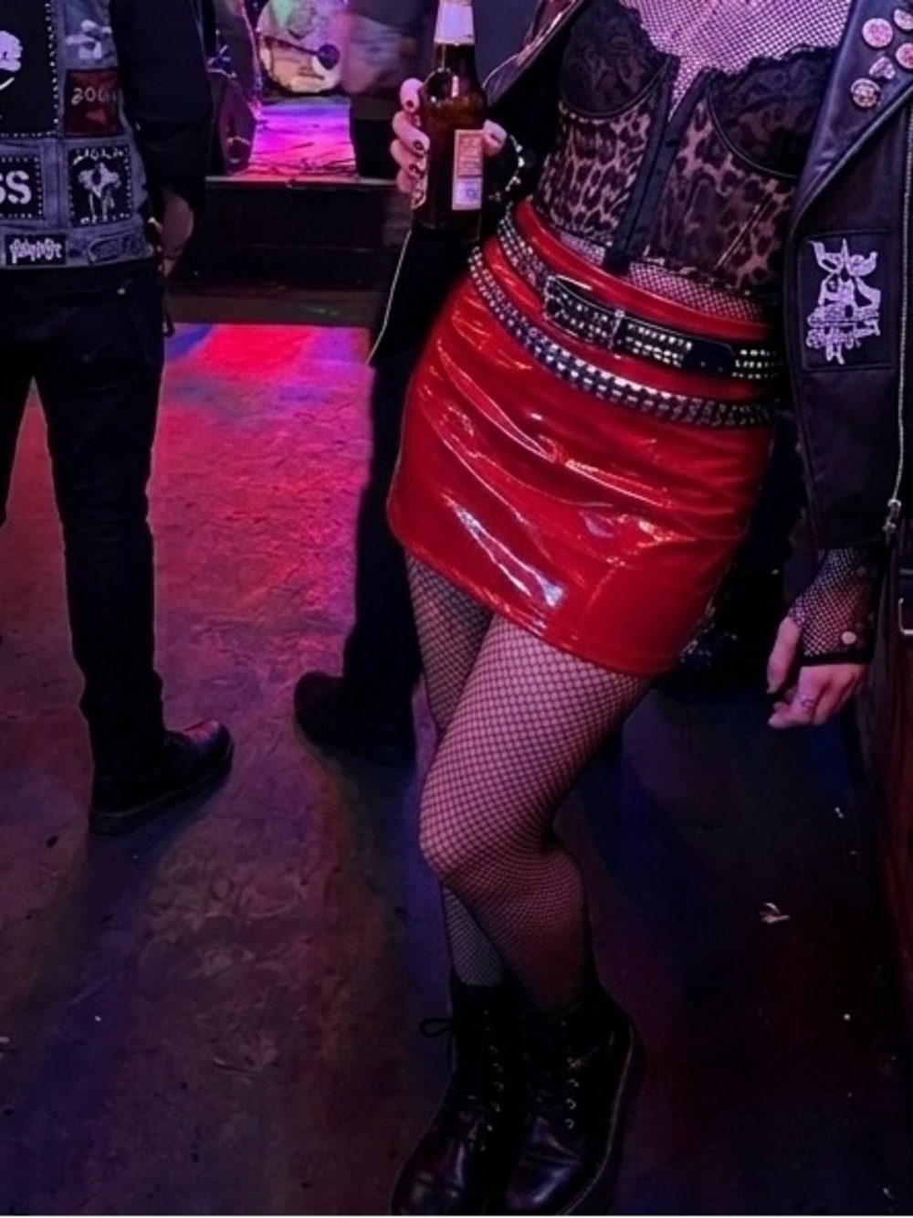 Red latex Women's Skirt